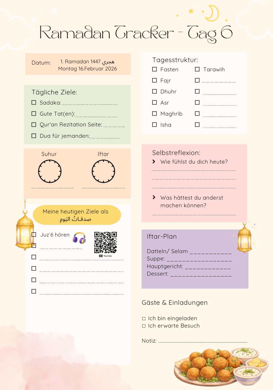 Ramadan Planer 1447 / 2026